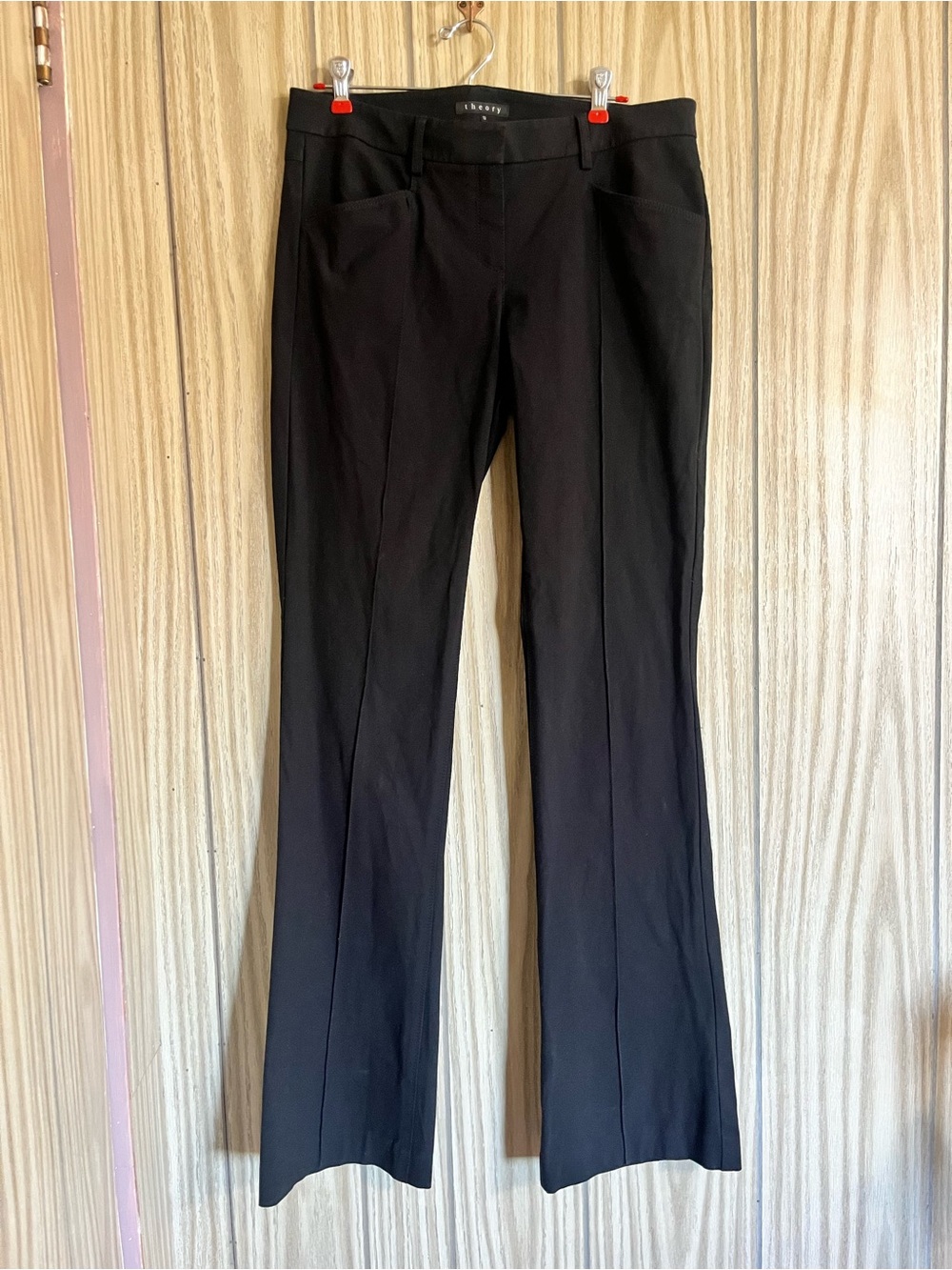 Theory Shanel New Recovery Black Bootcut Tailored Dress Pants Size 10